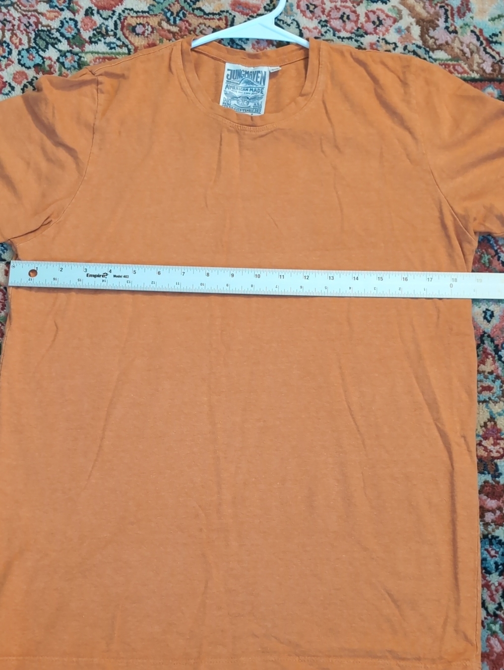 Jungmaven Sunwashed Orange Short Sleeve Crew Tee - Picture 3 of 5